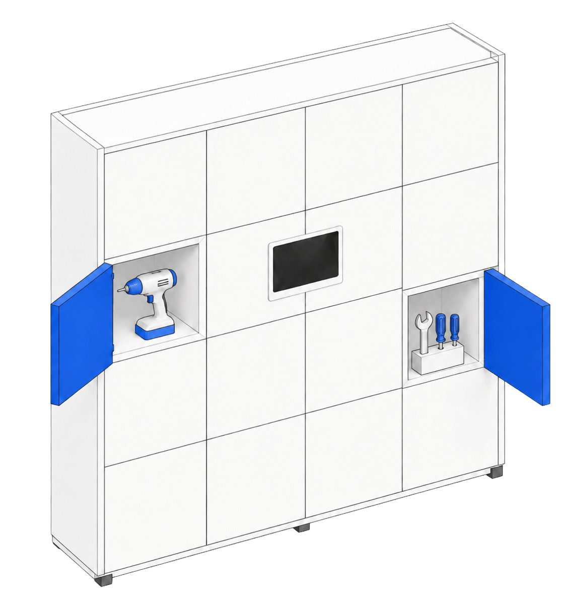 System Smart Locker do wydawania i ewidencji narzędzi